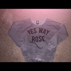 Graphic Print “Yes Way Rosé” Sweatshirt